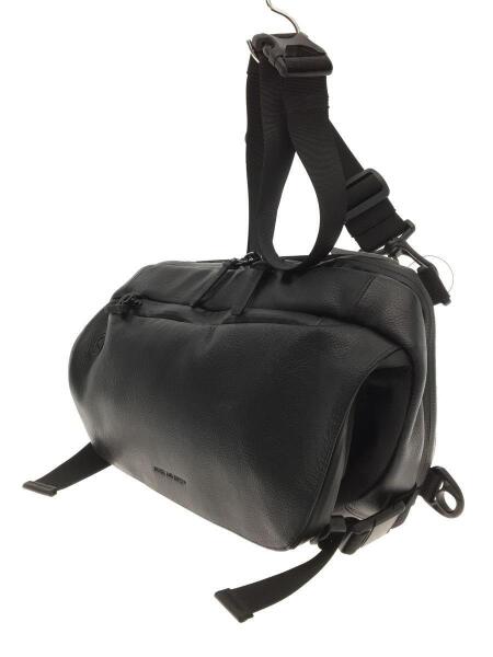 ブラックレザーショルダーバッグ BROSKI AND SUPPLY 防水本革