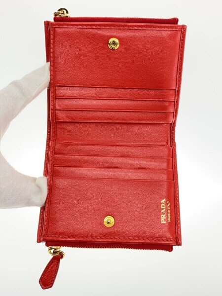 PRADA(プラダ) / ダブルジップ/VITELLO MOVE/2つ折り財布/レザー/RED 