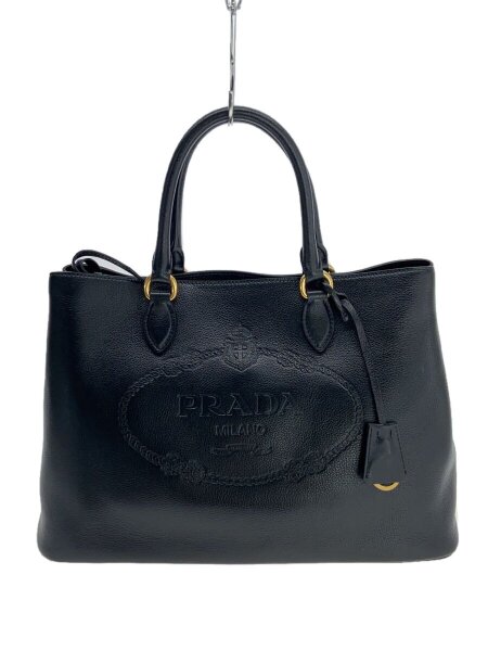PRADA(プラダ) / トートバッグ/レザー/BLK/GLACE
