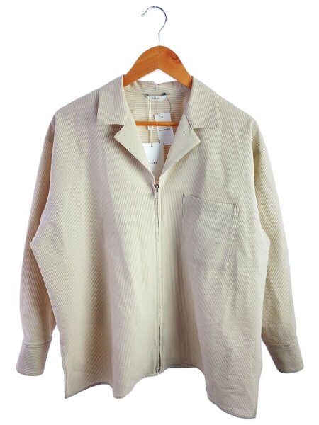 CLANE(クラネ) / SUCKER STRIPE ZIP SHIRT/1/ポリエステル/IVO 
