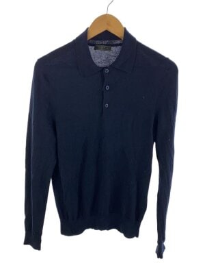 PRADA / Vネックニット/ニット・セーター(薄手)/48/ウール/BLU/AMAS 2022 1054// PRADA(プラダ) / Vネックニット/ニット・セーター(薄手)/48/ウール/BLU