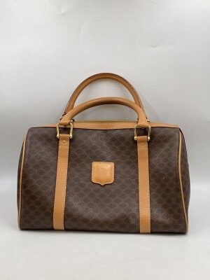 CELINE(セリーヌ) / OLD/マカダムボストンバッグ/レザー/ブラウン/総柄