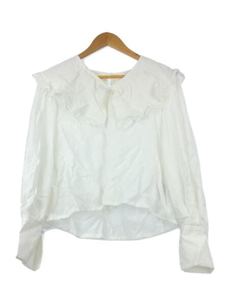 アダムエロペ フリルブラウス ホワイト 25SS