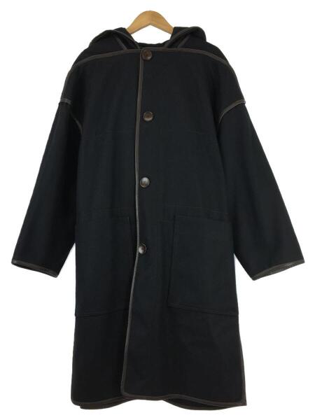 LEMAIRE(ルメール) / コート/レザーハイピングコート/48/ウール/BLK 