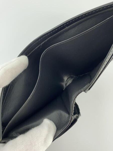 COACH◆カープリント Z41/2つ折り財布/レザー/BLK/メンズ/F21384