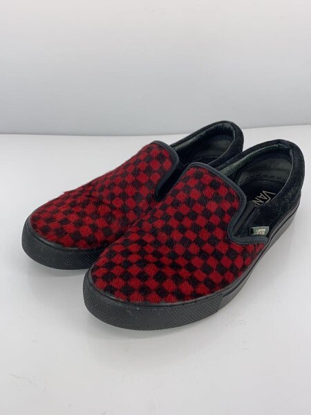 VANS(バンズ) / スリッポン/ハラコ/チェッカーフラッグ/26.5cm/RED 