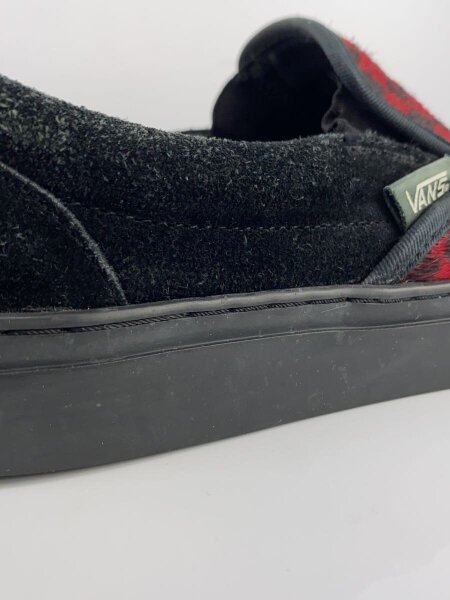 VANS(バンズ) / スリッポン/ハラコ/チェッカーフラッグ/26.5cm/RED 