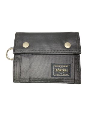 PORTER◆財布/ナイロン/BLK/無地/メンズ/863-16813