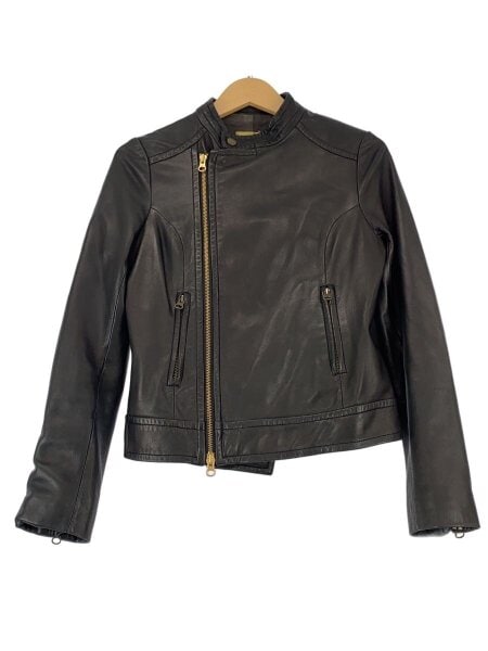 Spick & Span NOBLE レザーライダースジャケット 牛革 黒 38 Noble spick and span レザージャケット ライダース 38 Spick and Span