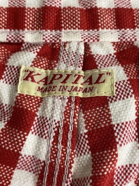 キャピタル KAPITAL ギンガム チェック デニム キャップ キャスケット 