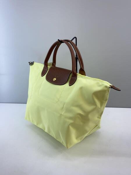 LONGCHAMP プリアージュ M ロンシャン トートバッグ グレーxイエロー 