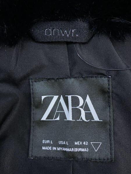 ZARA(ザラ) / フェイクファージャケット/L/ポリエステル/BLK | 古着の