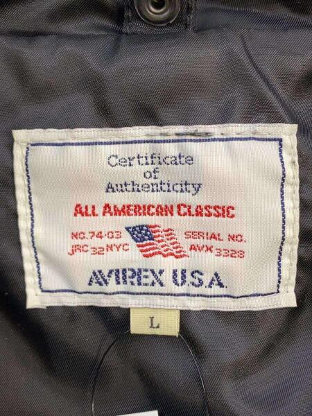 AVIREX(アヴィレックス) / ミリタリージャケット/L/ナイロン/BLK