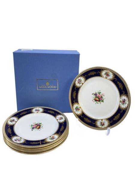 未使用品 ウェッジウッド グロブナーガーデン BBプレート WEDGWOOD(ウェッジウッド) / 皿/6点セット/グロブナーガーデン/17.5CM