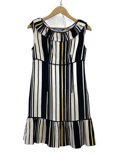 PRADA(プラダ) / ノースリーブワンピース/42/--/WHT/ストライプ/0000ET 