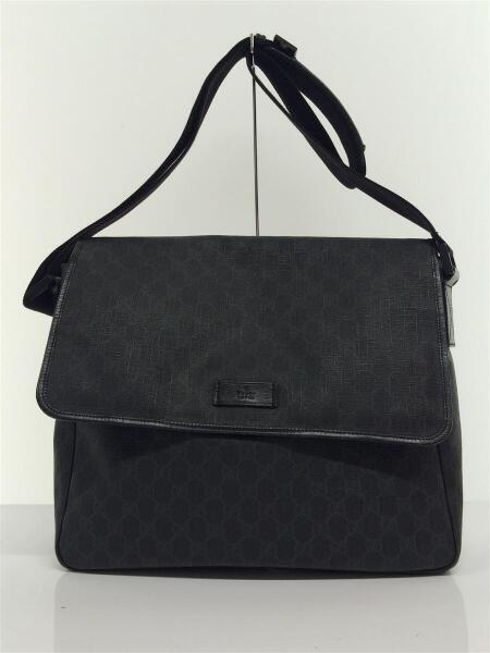 GUCCI(グッチ) / GGスプリーム/ショルダーバッグ/PVC/BLK/総柄/169935