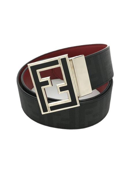 FENDI フェンディ ズッカ柄 リバーシブルベルト ブラック/ブラウン 7C0424