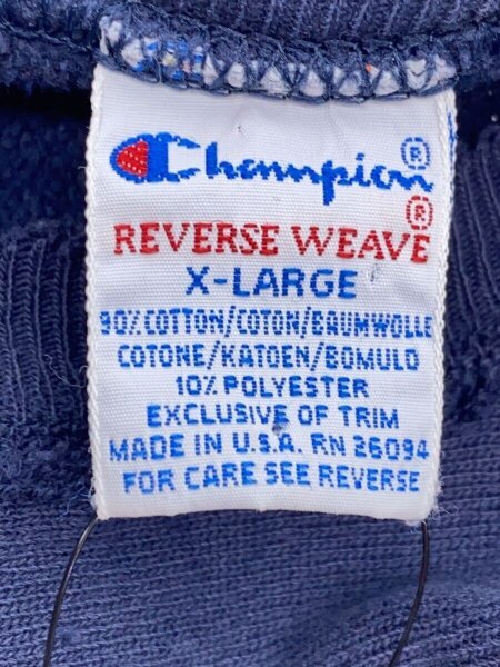 Champion(チャンピオン) / 90s/REVERSE WEAVE/USA製/NYU/袖ダメージ有 