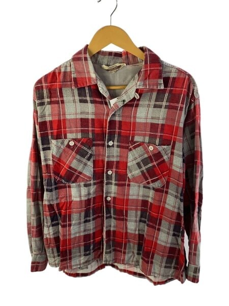 PENNEY'S(ペニーズ) / ネルシャツ/50s/TOPFLIGHT/プリントネル/RED