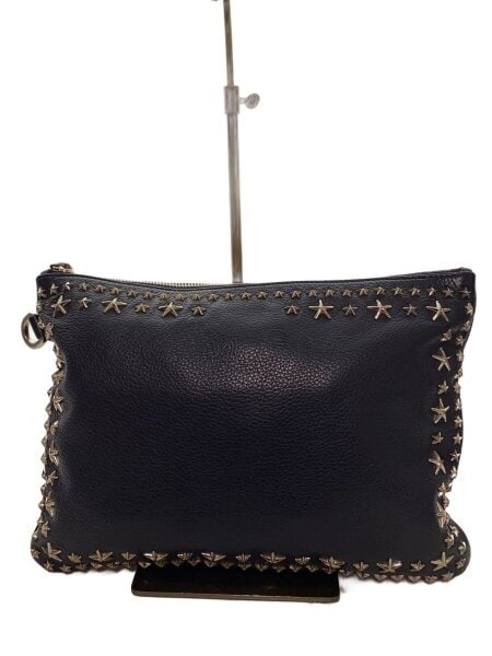 JIMMY CHOO(ジミーチュウ) / セカンドバッグ/レザー/NVY | 中古品の 