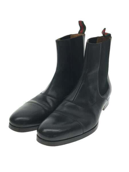 グッチブラックレザー サイドゴアブーツ 中ヒール （グッチ GUCCI 
