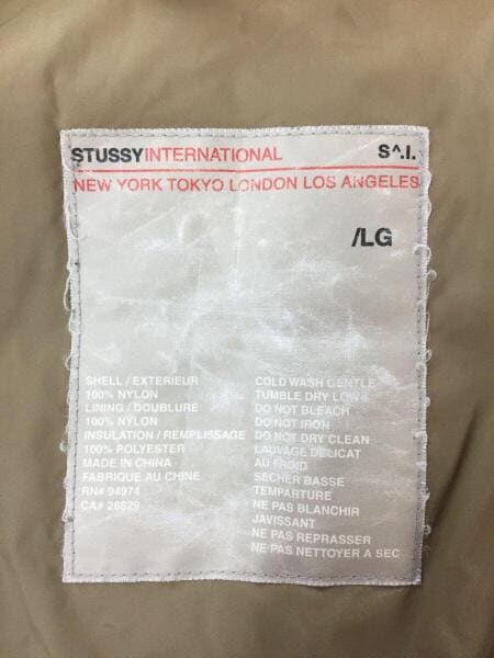 STUSSY(ステューシー) / ナイロンジャケット/L/ナイロン/BEG/ベージュ
