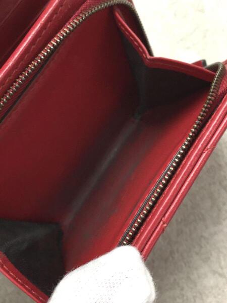 GUCCI(グッチ) / 3つ折り財布_GGマーモント_レザー_レッド/レザー/RED