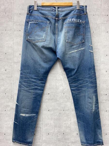SEQUEL(シークエル) / 23SS/×FRAGMENT/DAMAGE DENIM PANT/L/コットン 