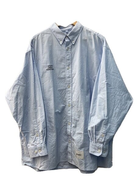 WTAPS(ダブルタップス) / 長袖シャツ/4/コットン/BLU/無地/222TQDT 
