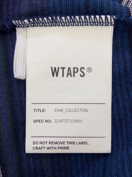 WTAPS(ダブルタップス) / 22ss マルチボーダーTシャツ/3/コットン/BLU