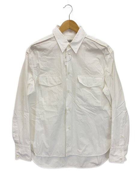 VALENTINO(ヴァレンティノ) / 長袖シャツ/40/コットン/WHT/無地※汚れ数 