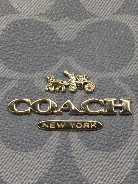 COACH トートバッグ シグネチャー 通勤 美品 COACH(コーチ) / シグネチャー/トートバッグ/ハンドバッグ/レザー/BLU