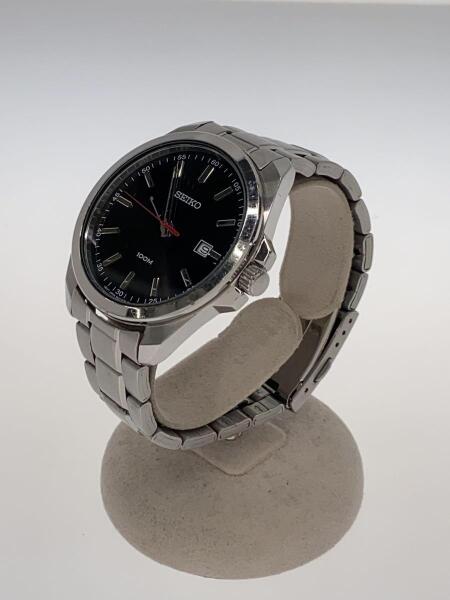 SEIKO(セイコー) / クォーツ腕時計/アナログ/ステンレス/BLK/SLV/SS 
