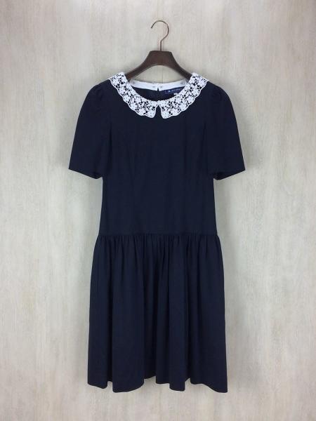 M'S GRACY(エムズグレイシー) / 半袖ワンピース/40/コットン/NVY/無地
