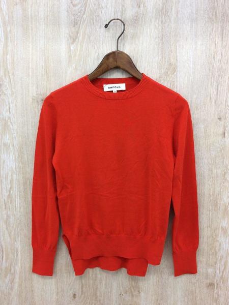 ENFOLD(エンフォルド) / シルクコットンクルーネックプルオーバー/36  