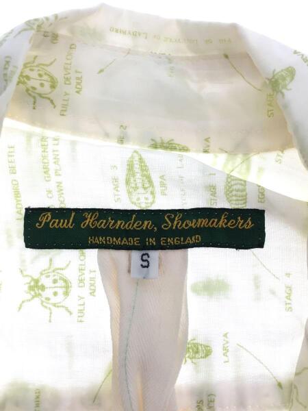 Paul Harnden(ポールハーデン) / 長袖シャツ/S/コットン/WHT/昆虫柄 