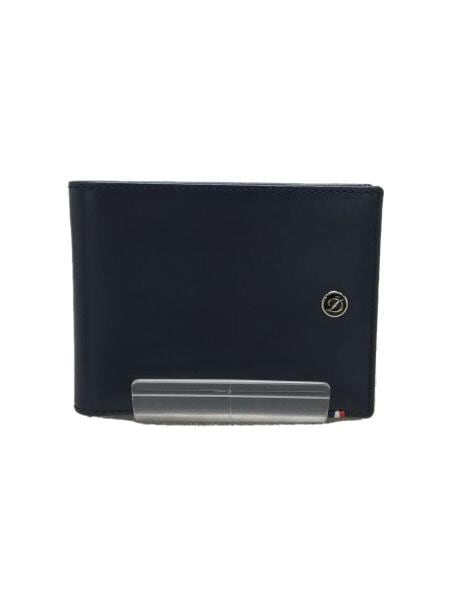 S.T.Dupont(エステーデュポン) / 2つ折り財布/レザー/NVY/無地/メンズ 