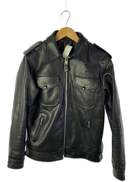 【60s vintage】レザースタジャン　鬼フェード　本革　レーヨン　古着 Schott(ショット) / レザージャケット・ブルゾン/L/レザー/BLK | 古着