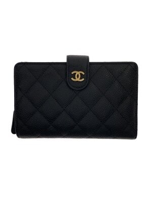 CHANEL(シャネル) / マトラッセ/2つ折り財布/パテントレザー/BLK