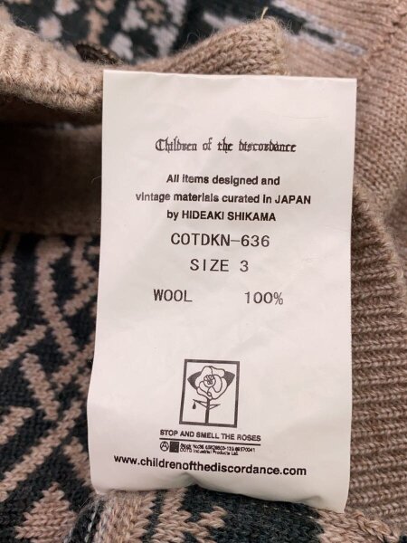 Children of the discordance / カーディガン(厚手)/3/ウール/COTDKN-636 Children of the discordance(チルドレンオブザディスコ-ダンス