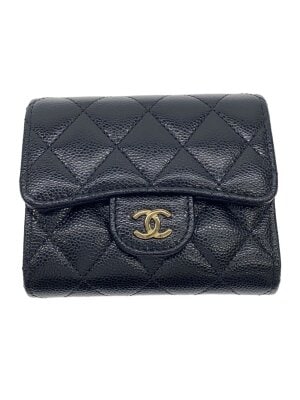 CHANEL 二つ折り財布 CHANEL(シャネル) / 2つ折り財布/--/BLK/無地/レディース/9028274