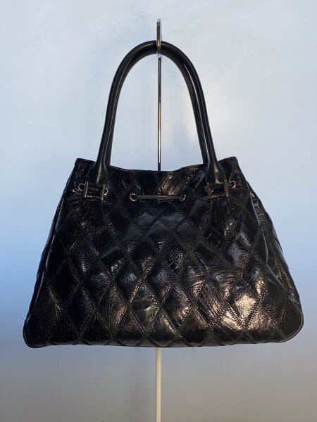 GENUINE OSTRICH(オーストリッチ) / ハンドバッグ/レザー/BLK | 中古品
