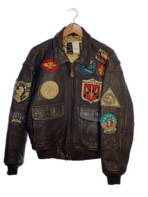 AVIREX(アヴィレックス) / レザージャケット・ブルゾン/M/山羊革/BRW