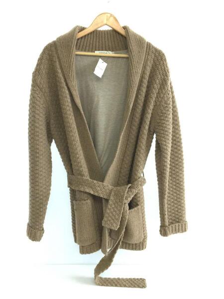 ノンネイティブ　LOGGER KNIT GOWN - MERINO WOOLニットガウン[MKNP97490] Shawl Collar Cardigan | EUREKA FACTORY HEIGHTS