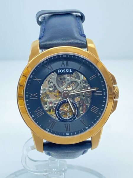 FOSSIL(フォッシル) / 自動巻腕時計/アナログ/レザー/GLD/NVY/ME3054 