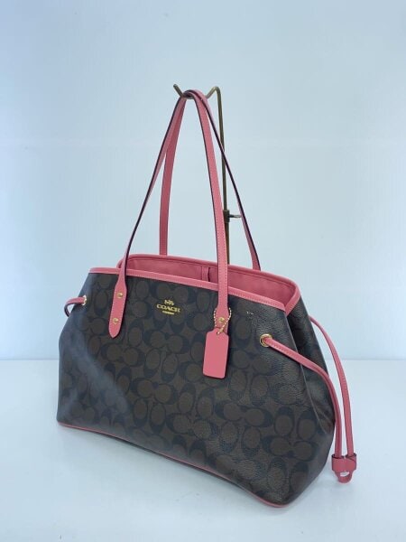 COACH(コーチ) / トートバッグ/レザー/PNK/F57842/シグネチャー | 中古  