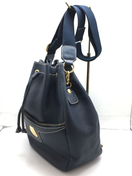 LANCEL(ランセル) / ショルダーバッグ/レザー/NVY/巾着/2WAY// | 中古 