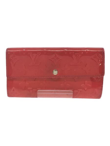 Louis Vuitton レッド 長財布　ヴェルニ LOUIS VUITTON ルイ・ヴィトン 財布 モノグラム ヴェルニ