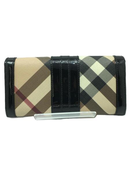 BURBERRY バーバリー 長財布ノバチェック エナメル PVC 【公式通販】
