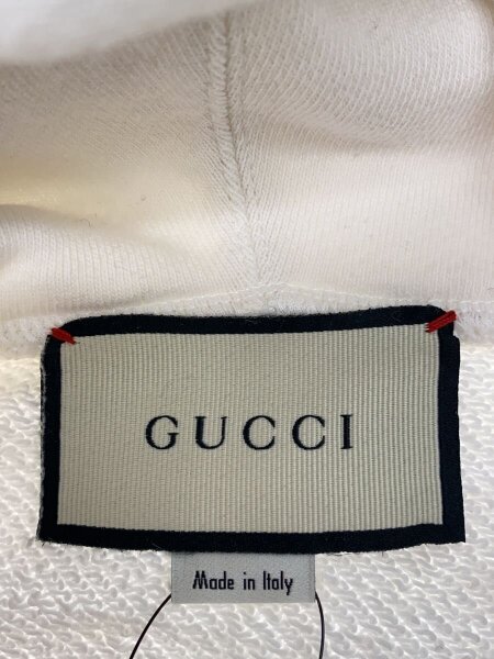 GUCCI(グッチ) / パーカー/S/コットン/WHT/レッドロゴ/615061XJCRR 